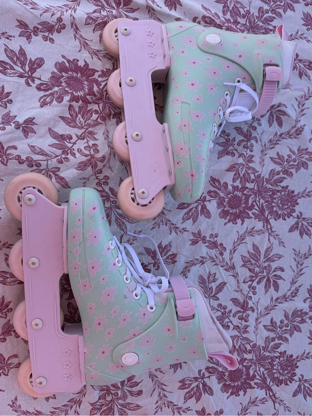 Impala Floral Mint & Pink Adjustable Roller Skates